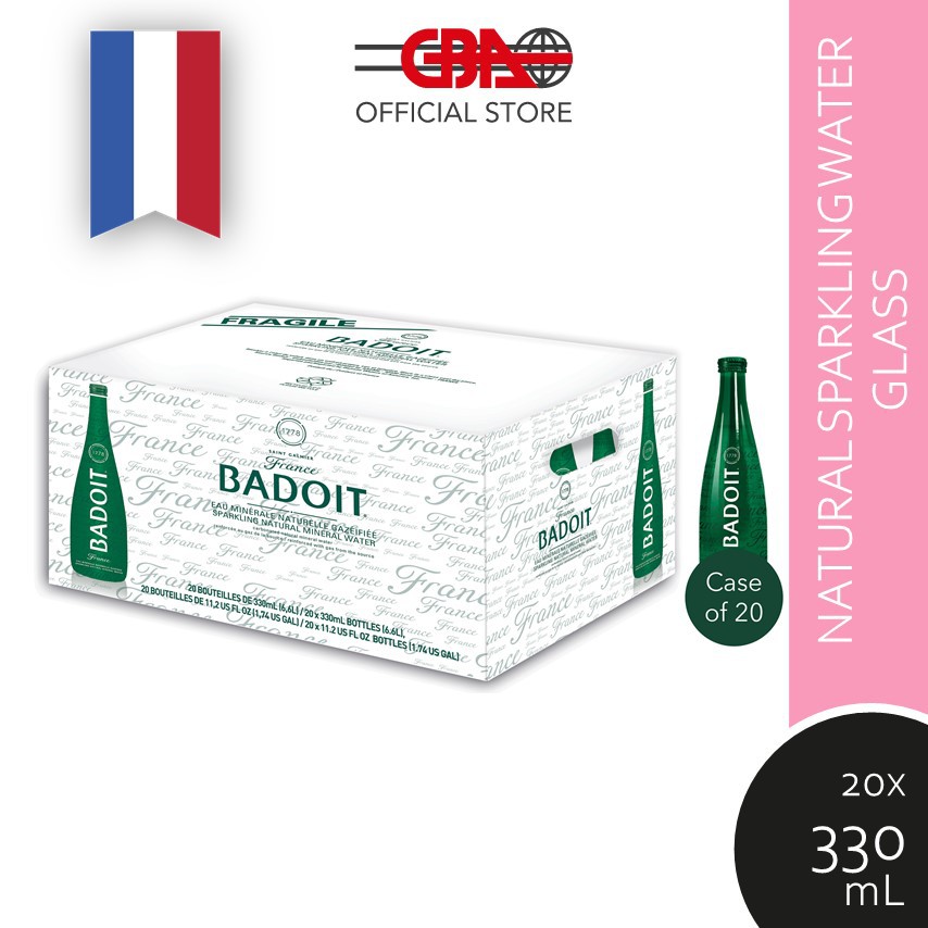Badoit Sparkling Natural Mineral Water 330ml Glass Bundle of 20 (1 Carton) Shopee Malaysia