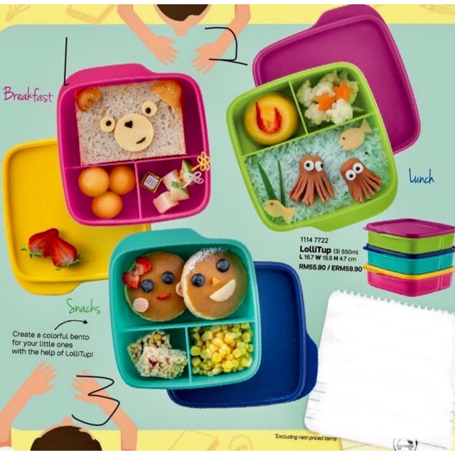 READY STOCK! Bekas Bento Tupperware: Lollitup | Shopee Malaysia