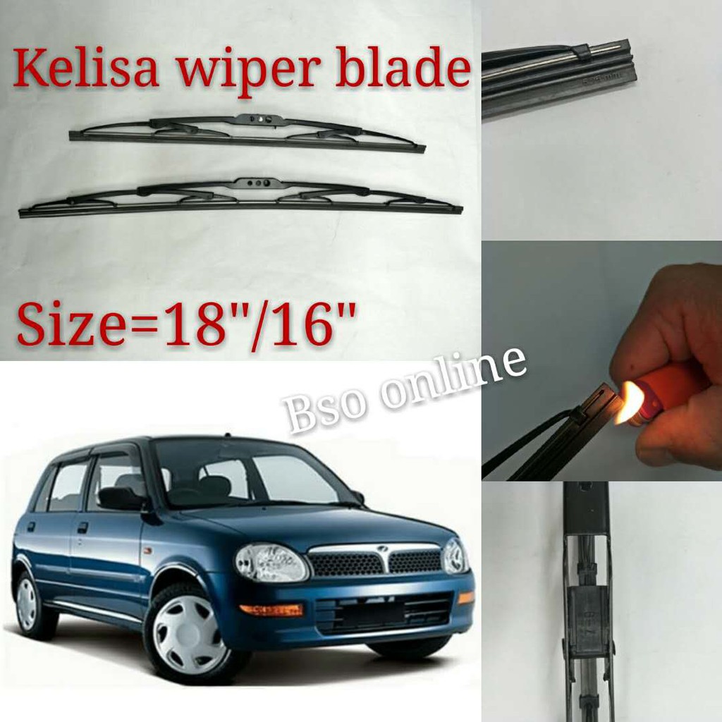 Peroduo Kancil Kelisa Wiper Blade 16 X18 1set Shopee Malaysia