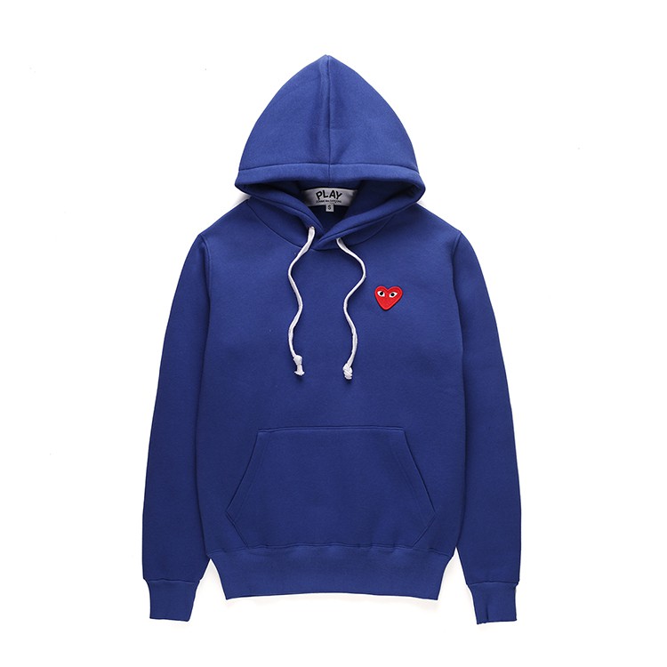 comme des garcon blue hoodie