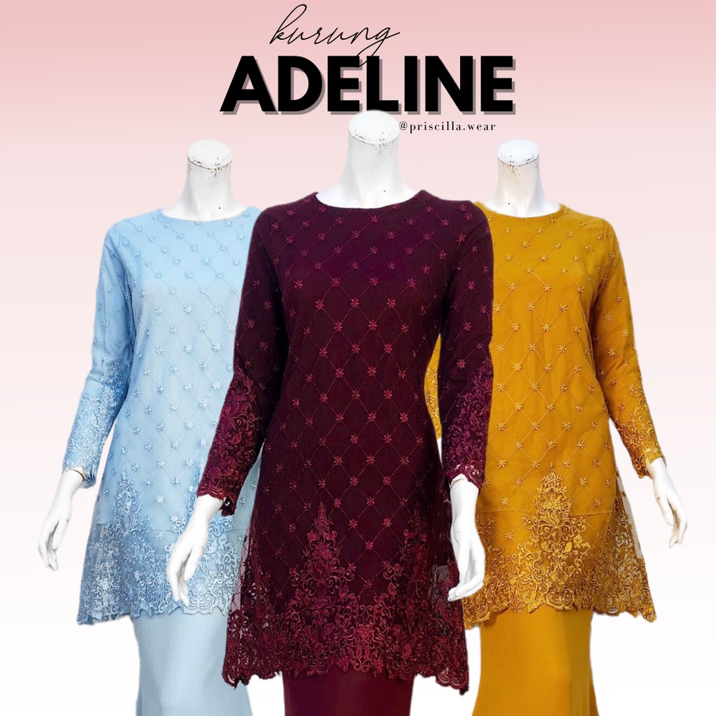 ADELINE RAYA 2022 Baju  Kurung Moden Full Lace Baju  Nikah 