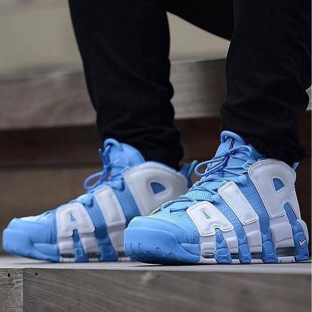 air uptempo white blue