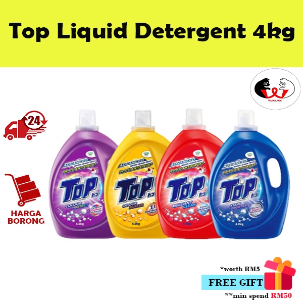 TOP LIQUID DETERGENT MICRO CLEAN 3.6KG / 4KG BLOOMING PLEASURES/STAIN