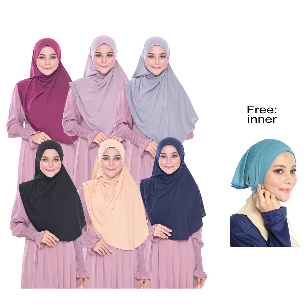 Leanen Tudung Soleha 2 0 Free Inner Shopee Malaysia