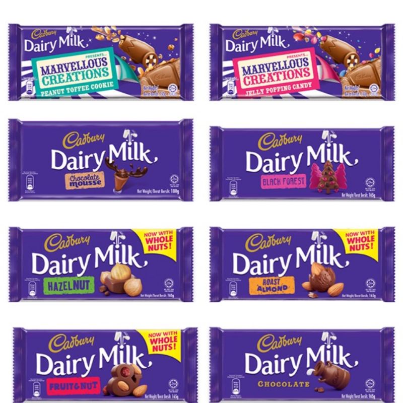 Cadbury Dairy Milk Assorted Flavors 160g Buy At Your Own Risk Shopee Malaysia 