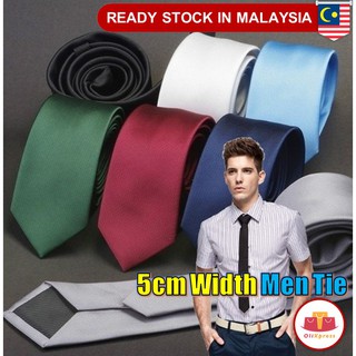 5cm Men Solid Color Formal  Neck Tie Necktie Clip