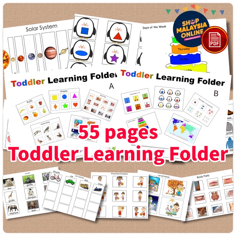Toddler Learning PDF Softcopy Kindergarten Activity Book Preschool