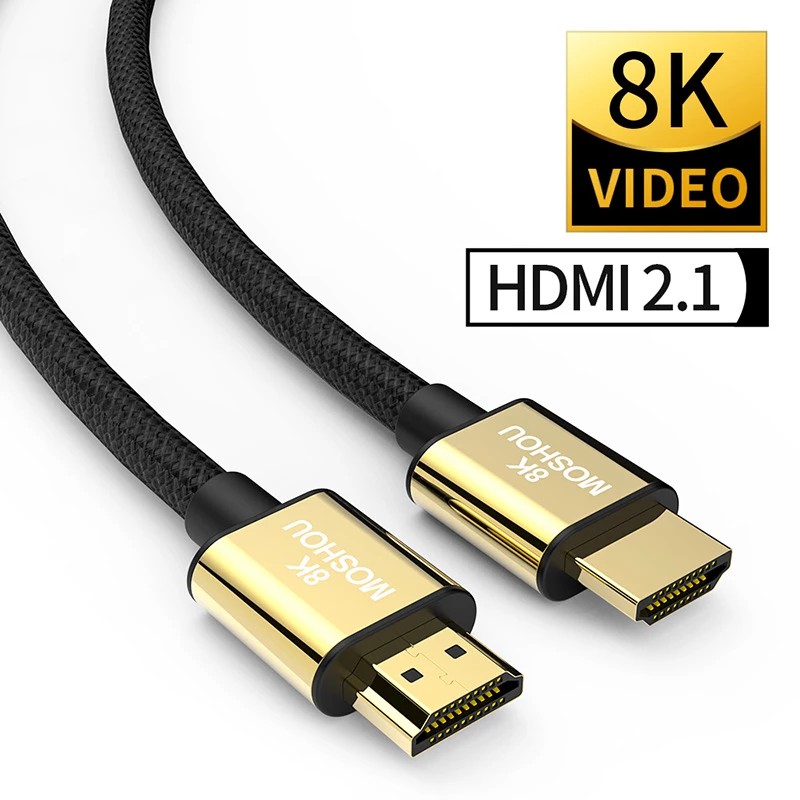 HDMI 2.1 Cable 8K 60Hz 4K 120Hz 48Gbps ARC MOSHOU HDR Video Cord for