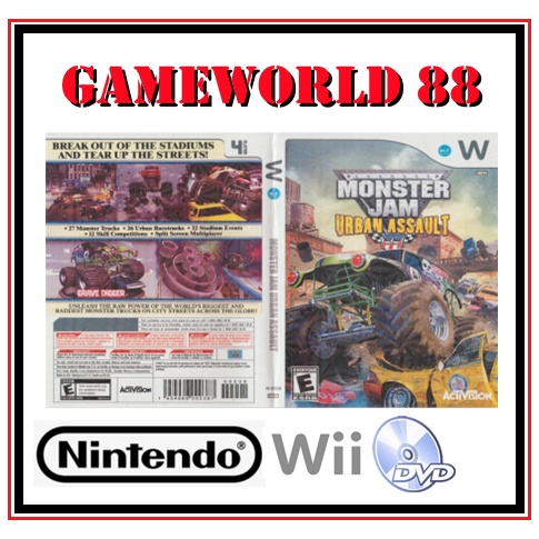 Nintendo Wii Game :  Monster Jam Urban Assault