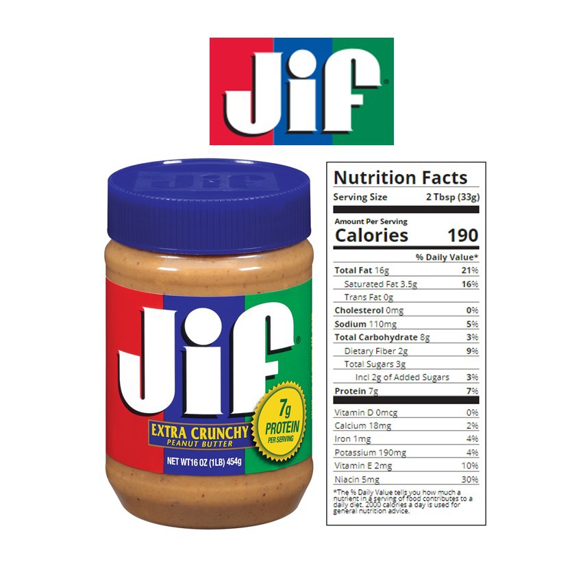 Jif Peanut Butter 454g Crunchy Shopee Malaysia