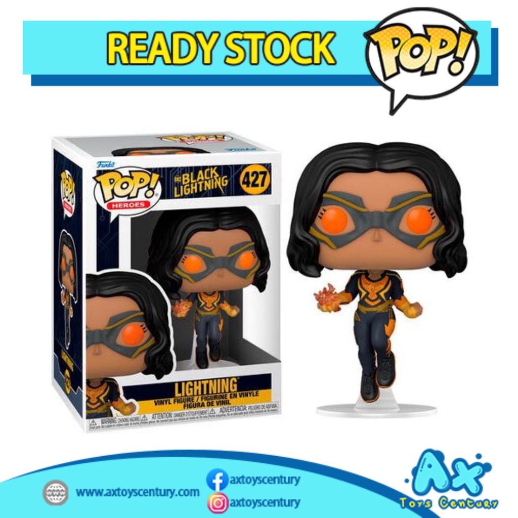 Funko Pop! Heroes: Black Lightning - Lightning #427 100% Genuine