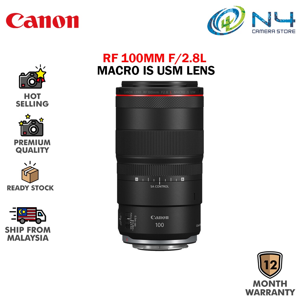 Canon RF 100mm F2.8L Macro IS USM (CANON MALAYSIA WARRANTY)