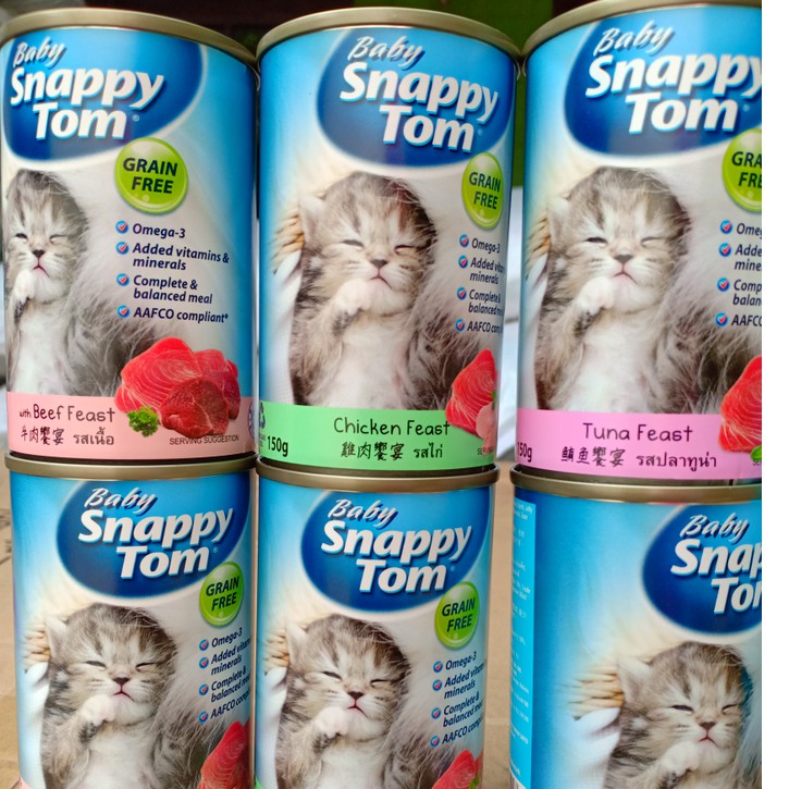 Snappy Tom Cat Wet Food Canned / Tin 150g Baby Borong Shopee Malaysia