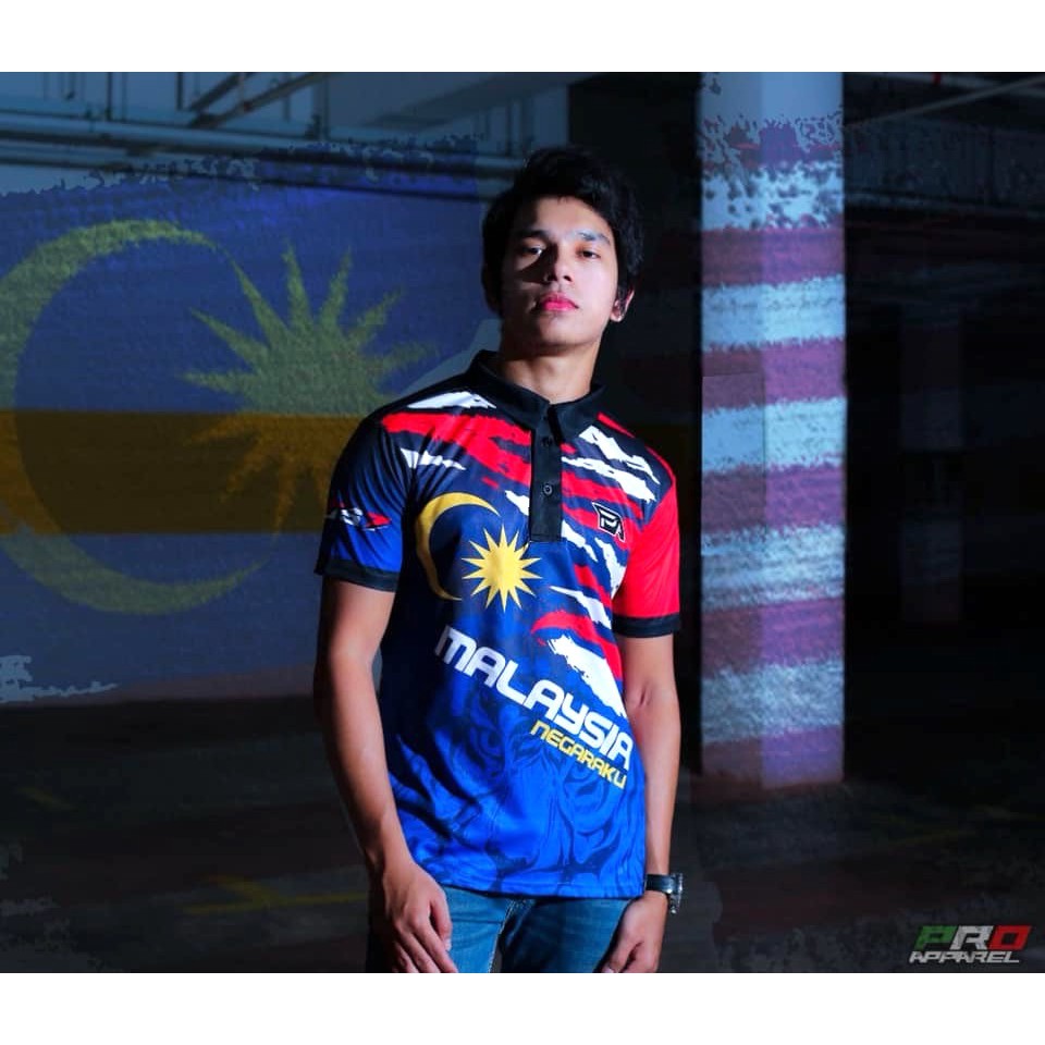 Bendera Malaysia Baju Merdeka Polo Collar t-shirt sublimation jalur  gemilang 831