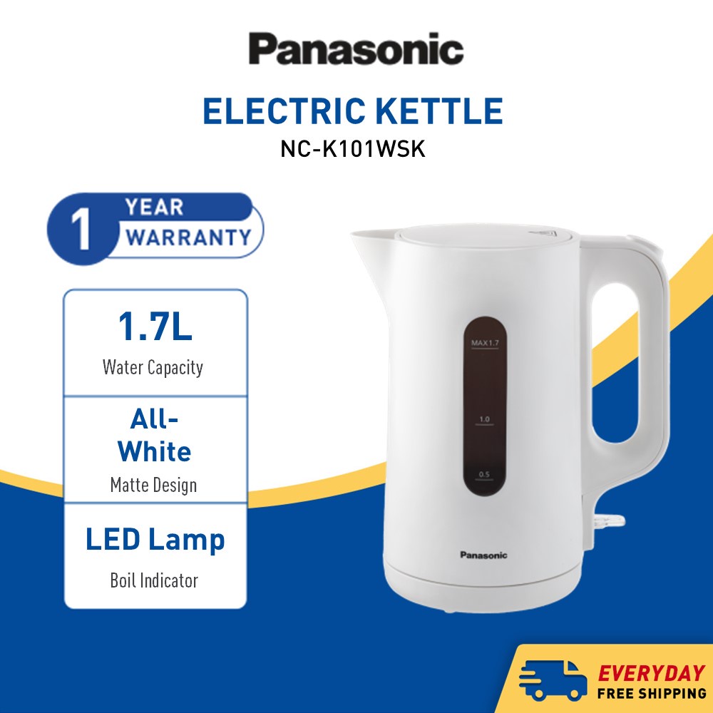 PANASONIC NC-K101WSK 1.7L ELECTRIC KETTLE NC-K101WSK with LED Indicator Washable Filter Cerek Elektrik 电水壶