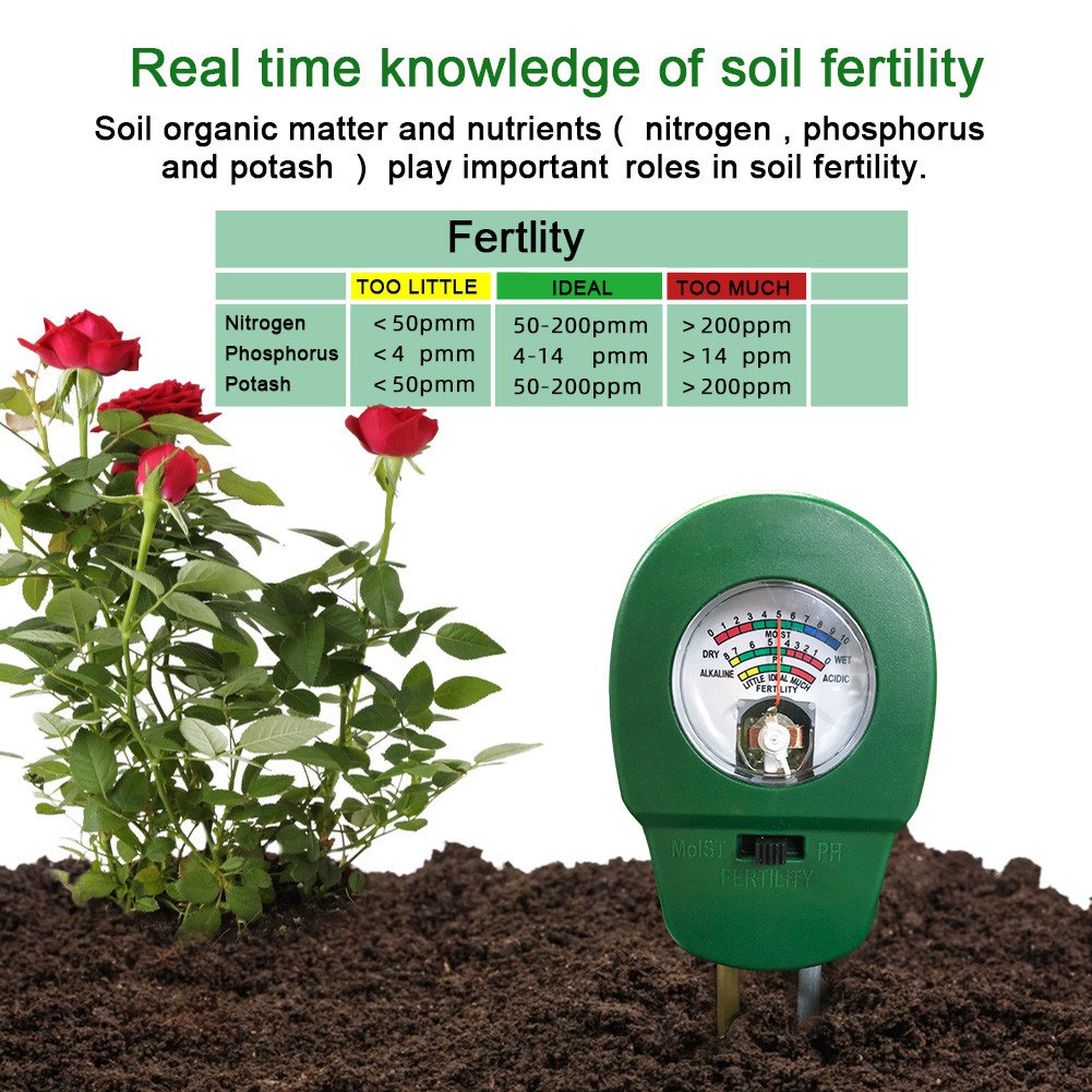 Purpose Quality 3 1 PH/humidity/fertility soil meter Portable tester Gardening tree planting paddy field irrigatio - Image 3