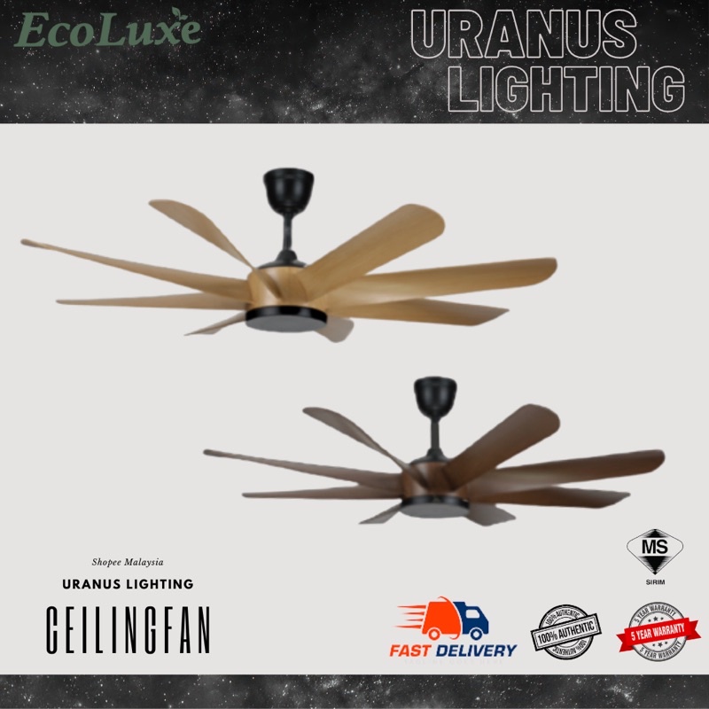 Ecoluxe 876 60” Ceiling Fan Wood Shopee Malaysia
