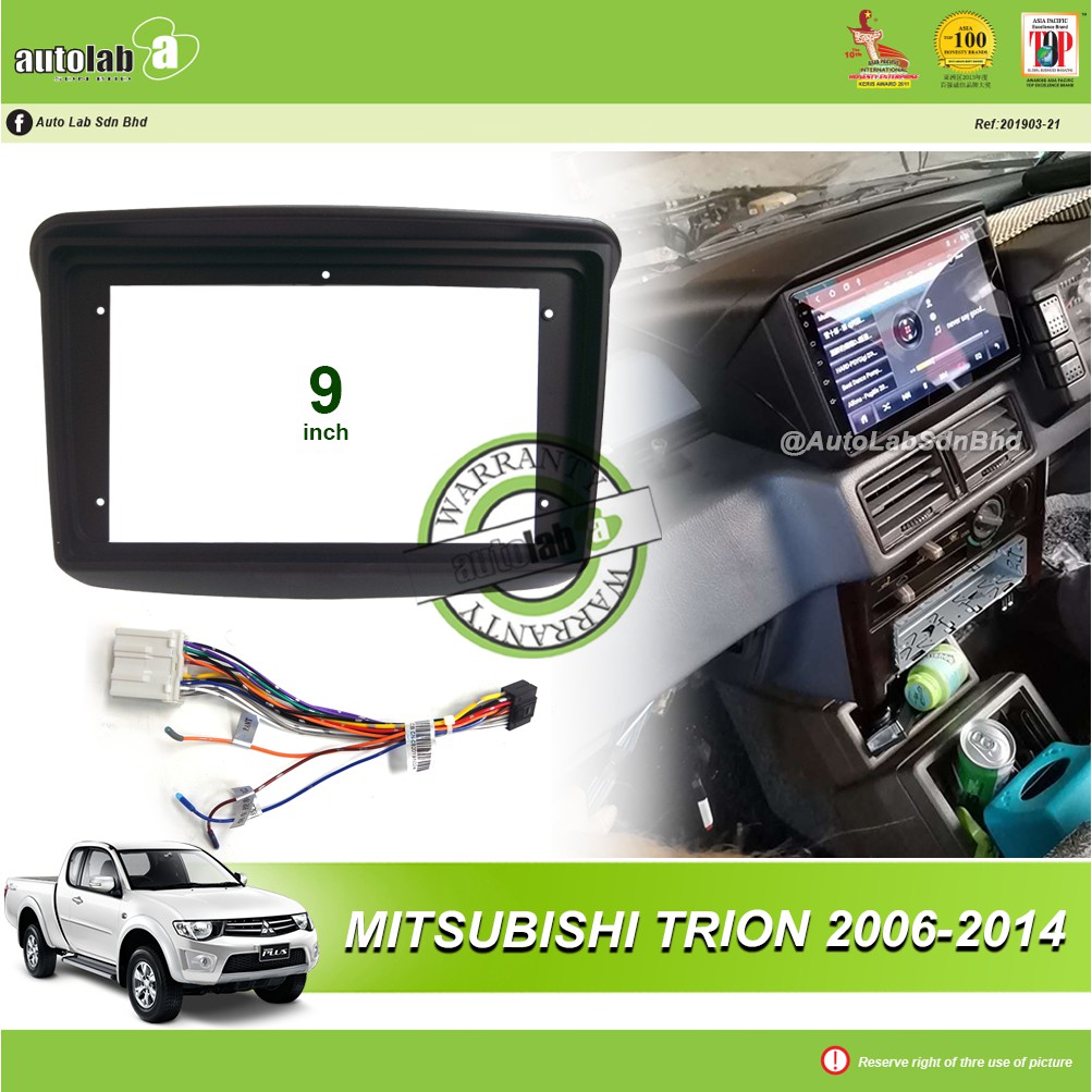 Android Player Casing 9" Mitsubishi Triton 2006-2014