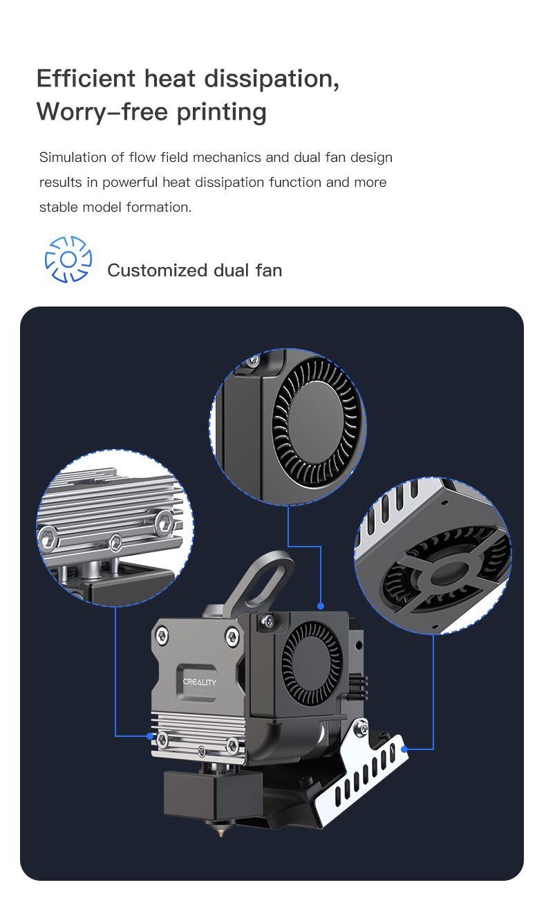 Sprite extruder pro kit 300℃ high temp all metal dual gear feeding design 3.5:1 gear ratio for ender 3 ender 3 v2 cr10