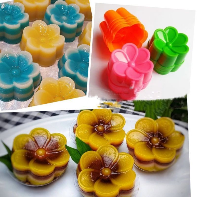 12 pcs Cambodian Jasmine Flower Layered Pudding Sponge Cake Mold 12 pcs