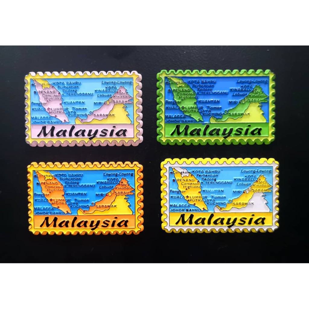 Malaysia + Sabah Sarawak PVC Map ~ Stamp Design (PVC) | Shopee Malaysia