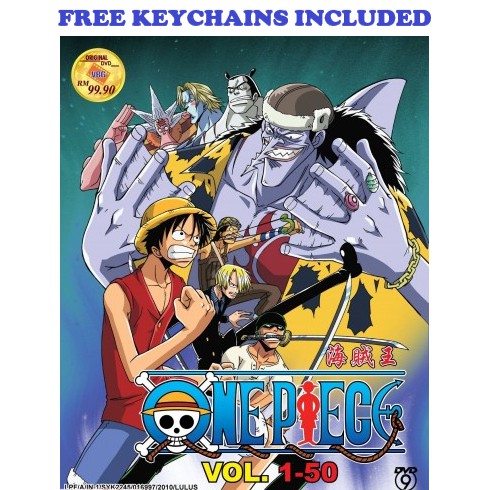 One Piece Box 1 Vol 1 50 End Original Dvd Free Keychains Shopee Malaysia