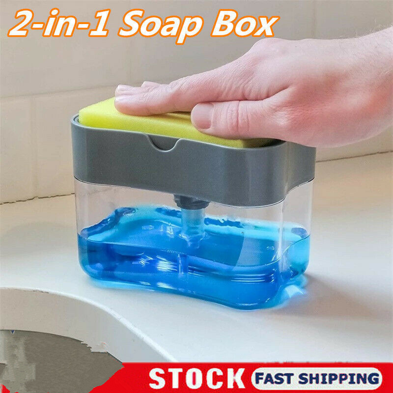assorent Kitchen Tray Sponge Soap Dispenser Manual Soap Dispenser