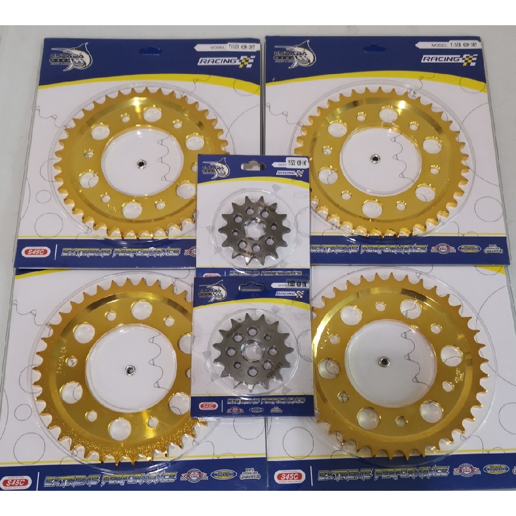 Y15 Y15ZR42814T/15T/38T/39T/40T/41T/42T ESPADA SPROCKET CHROME GOLD
