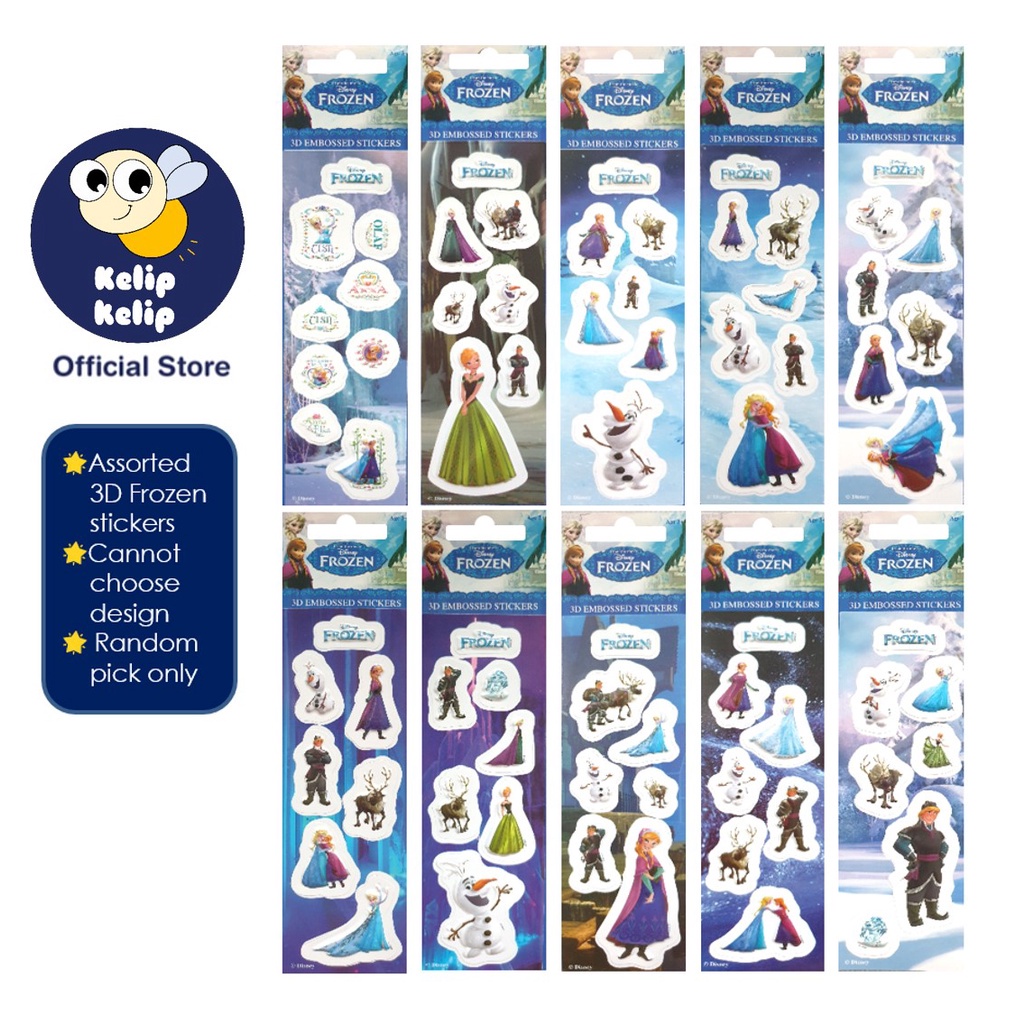 Disney Frozen Bubble Stickers For Kids to Stick Anywhere with Embossed ...