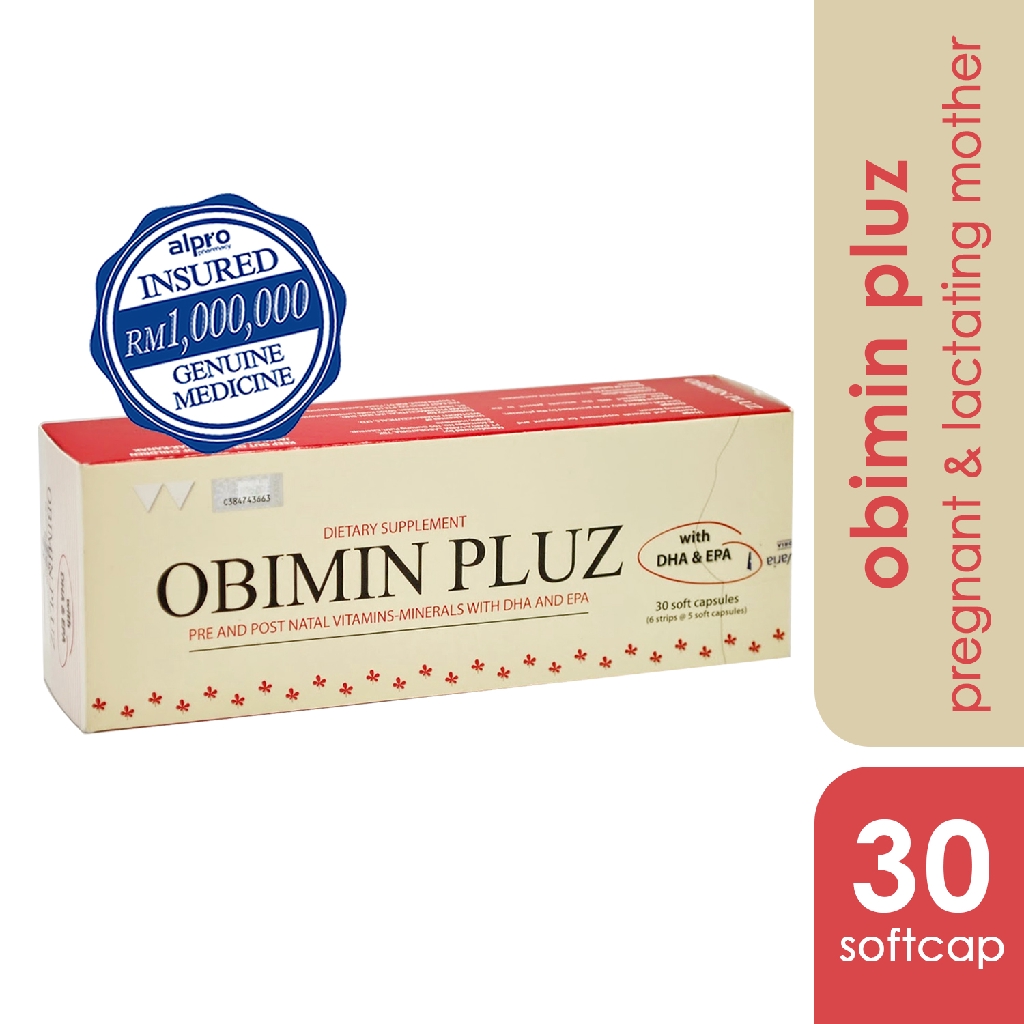 Obimin Pluz Antenatal Dietary Supplement With Dha Epa For Pregnant Women 30 S