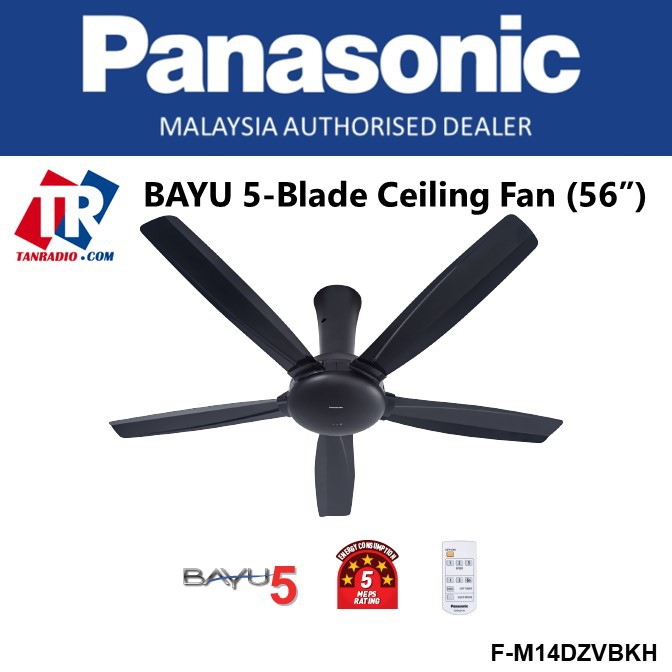 Panasonic With Remote Ceiling Fan Black (56 Inch) Shopee Malaysia
