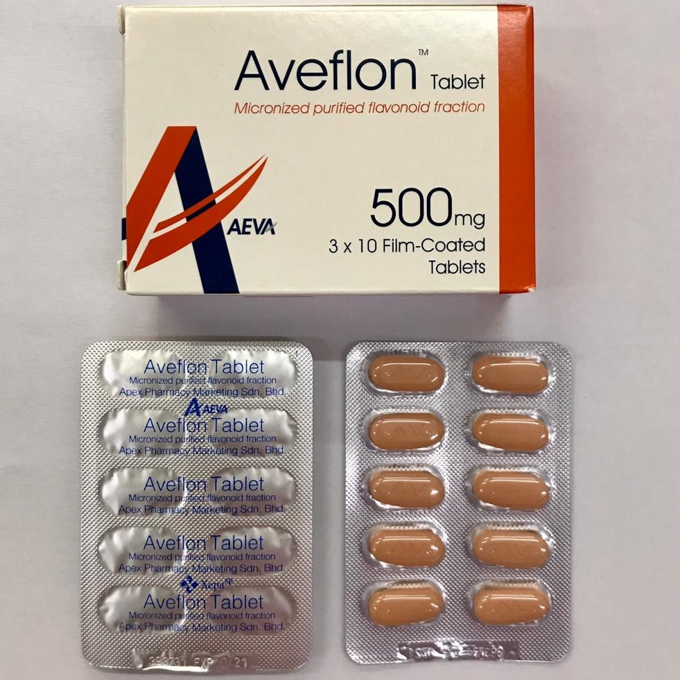 Aveflon Daflon Generic Micronized Purified Flavonoid Fraction Tablet 500mg 10 S 30 S Buasir Shopee Malaysia