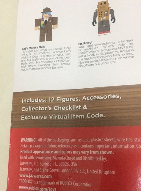 Promo Genuine Roblox Set With Virtual Redemption Code - i made mrrobot roblox