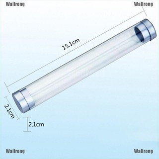 2 Pcs transparent cylinder pencil case plastic portable pen holder