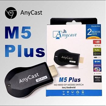 Anycast M5 PLUS DLNA Airplay WiFi Display 1.2GHZ128MB TV Dongle Stick