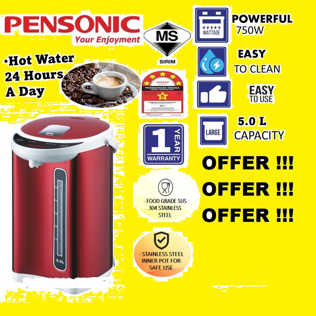 Pensonic 5L Thermo Flask with Auto Keep Warm PTF5001,THERMOPOT