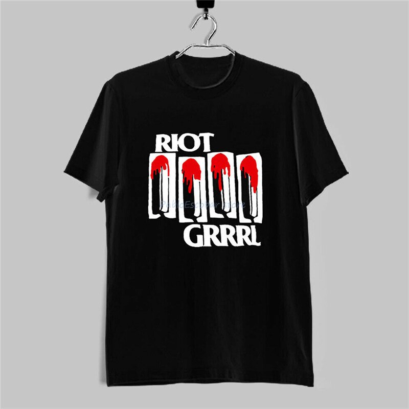 new Men's T-Shirts Bikini Kill Riot 'S Black Size Pluize Clothing