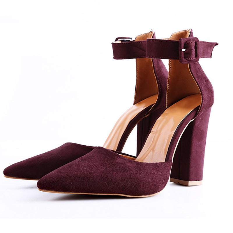 Topfine Women Pumps High Heels Party Shoes(wine red) | Shopee Malaysia