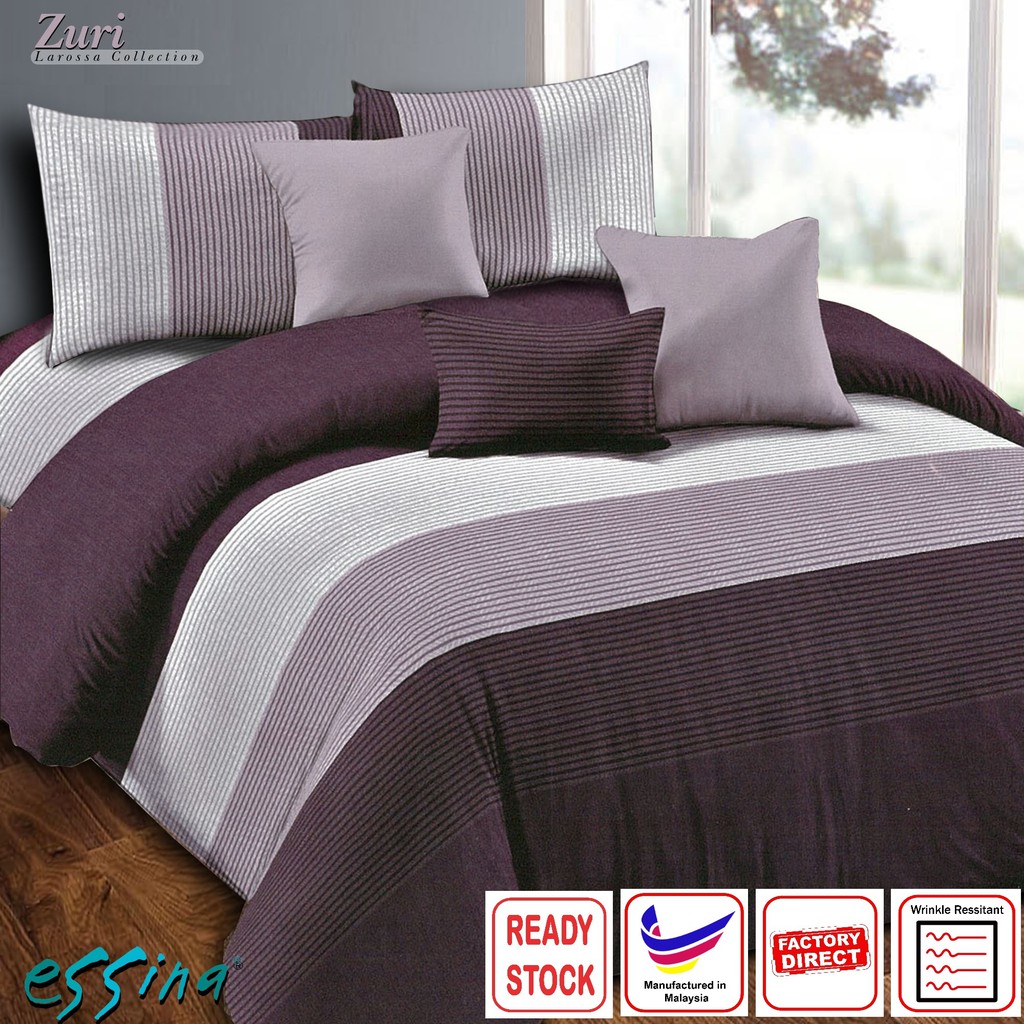 Essina Zuri Comforter Fitted Bed Sheet Cadar Larossa Microplush