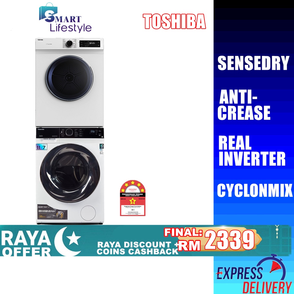 Toshiba Real Inverter Washer & Dryer TWBH95M4M / TWBH105M4M / TD