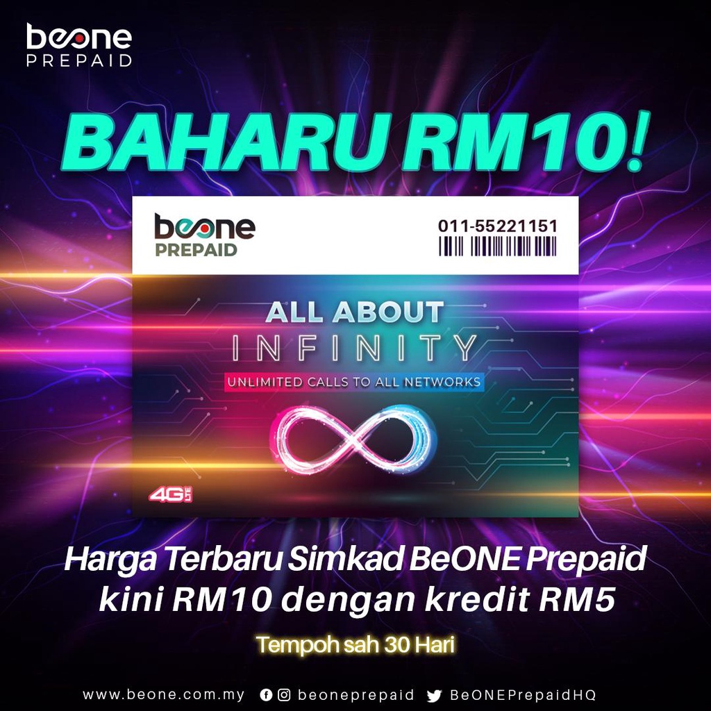 (CUSTOMER) SIMKAD BEONE PREPAID ( RM10 UNLIMITED CALL-USER ) | Shopee ...