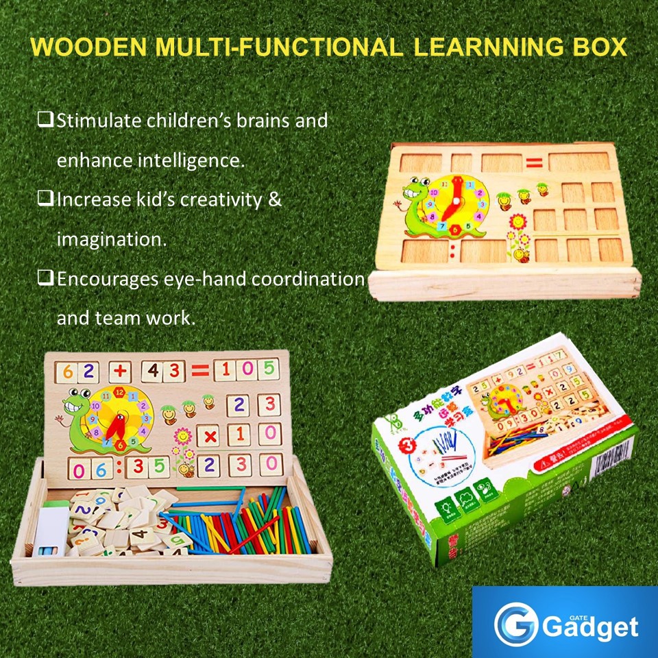 wooden multifunctional learning box for kids Wooden Montessori Early