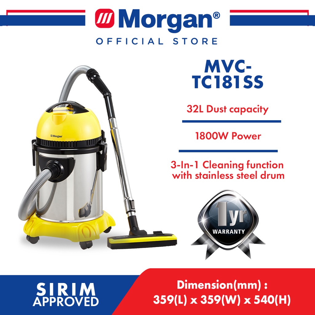 Vacuum Cleaner Dry Wet Blow MVCTC181SS Shopee Malaysia