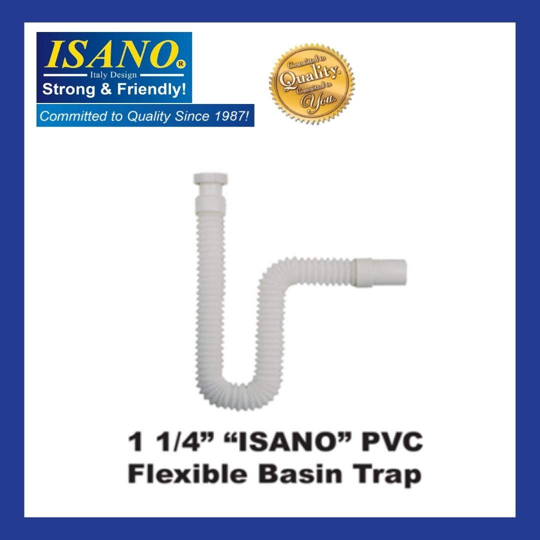 ISANO 1332PH 1 1/4" PVC Kitchen Extendable Flexible Basin Trap Connector/Paip Basin Keluar