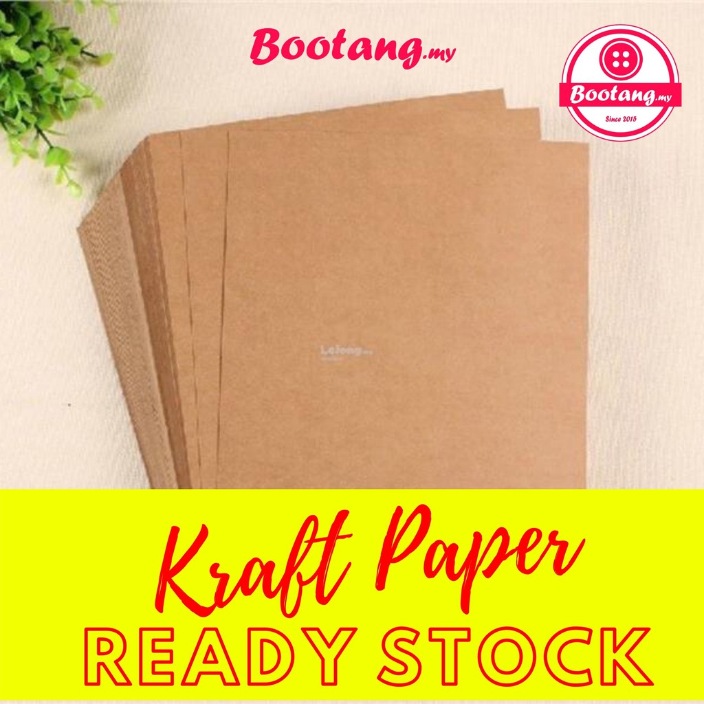 100pcs A4 A3 Kraft Paper 95gsm 170gsm 275gsm Kertas Kraft Craftpaper Paper Kertas Pola Kad Kahwin Kraf