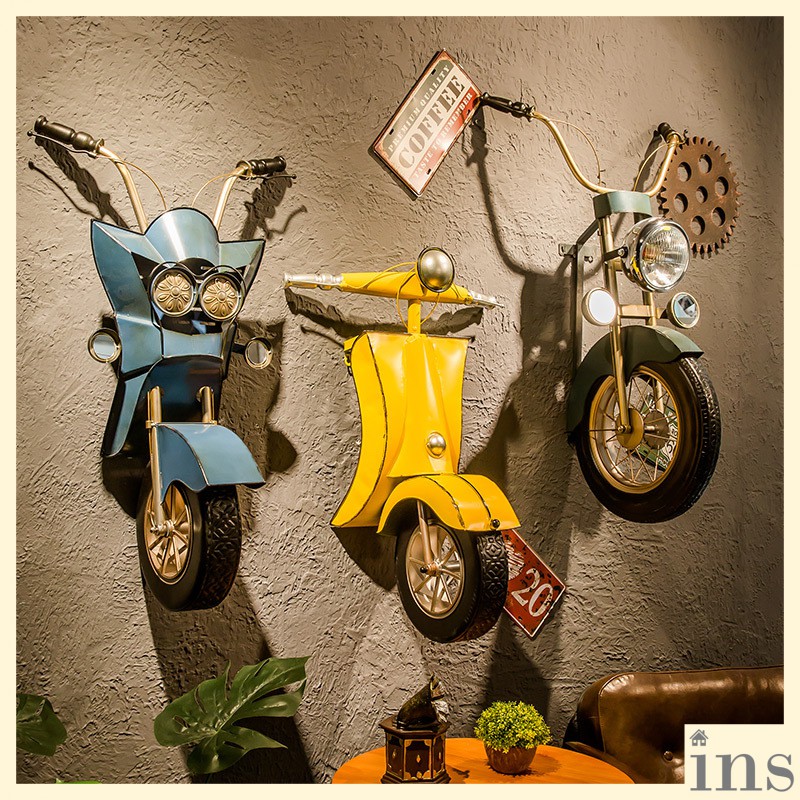 3D Motorcycle Scooter Bike Model Retro Vintage Creative Style Design Bar  Restaurant Living Room Shop Wall Hanging Decoration Deco Art Ornaments |  Shopee Malaysia