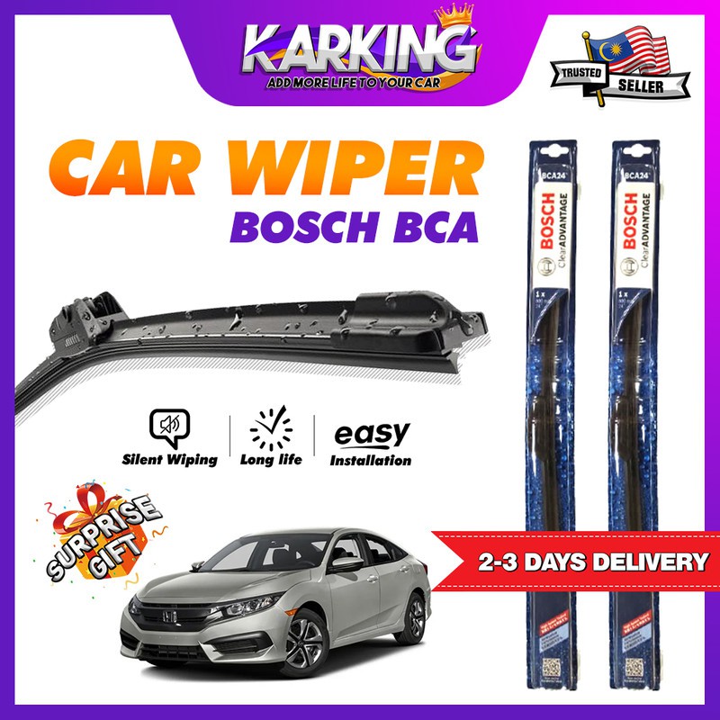 Bosch Clear Advantage Car Windshield Wiper Honda Civic 20162018 Shopee Malaysia