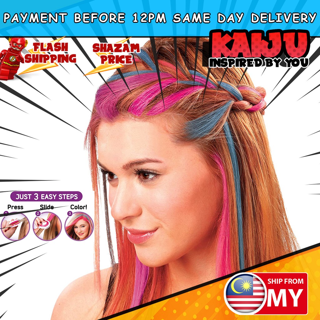 ⚡ Temporary 4 Colors Hair Chalk Set Kids Hair Dye Color Hair Chalk Salon  for Girls, Kids - Hair Color Non-toxic Washable | Shopee Malaysia