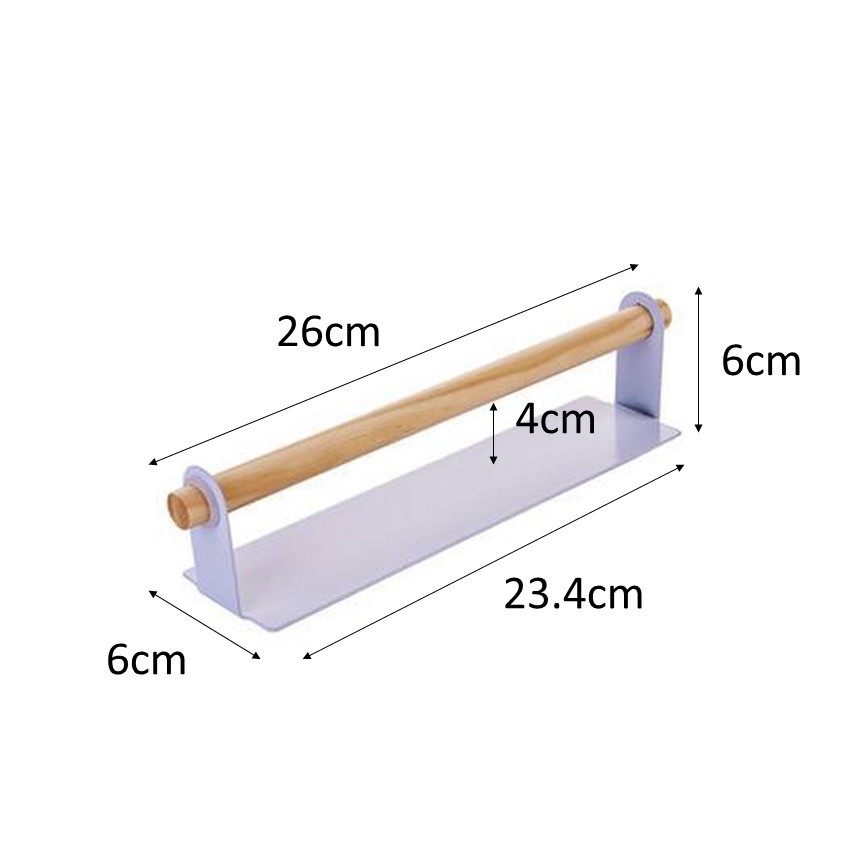 Wood Towel Hanger Selfadhesive, Bar Kitchen Cling Film Rag
