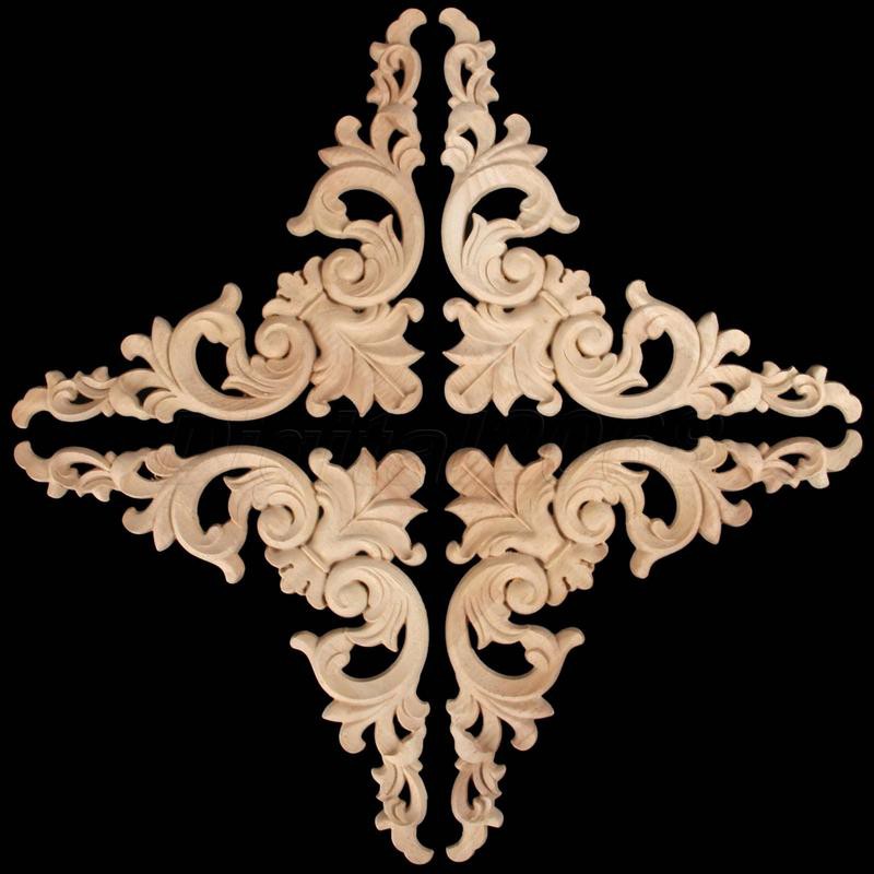 Wood Carved Corner Applique Unpainted Frame Door Decal Shopee